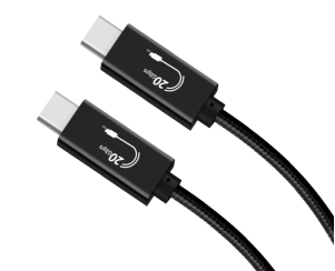 Cable USB-C 3.2 20Gbit/sec 2 m&egrave;tres tress&eacute;