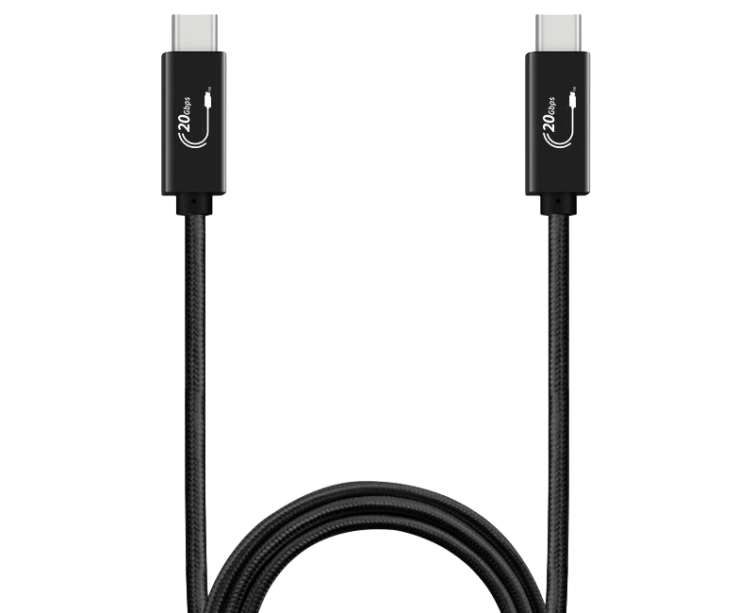 Cable USB-C 3.2 20Gbit/sec 2 m&egrave;tres tress&eacute;