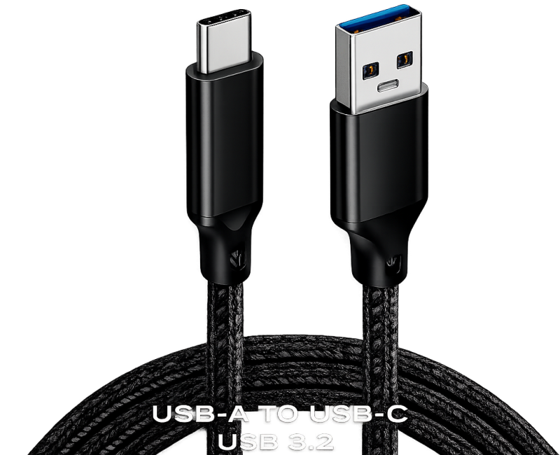 Cable USB-A 3.2 10Gbit/sec 2 m&egrave;tres tress&eacute;