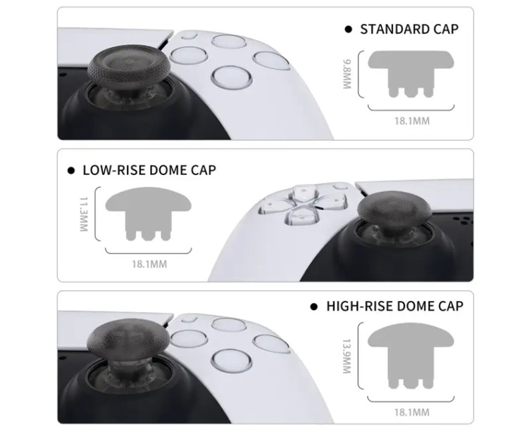Joysticks interchangeables noir translucides