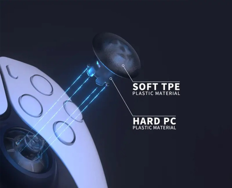 Joysticks interchangeables noir translucides